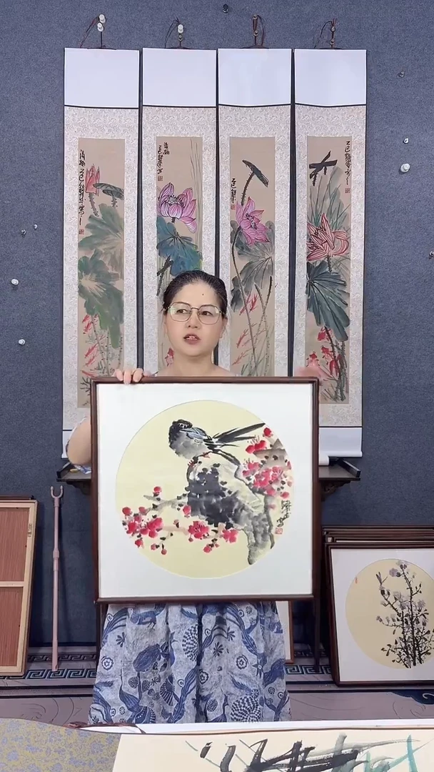 国画52*52吴铁成作品