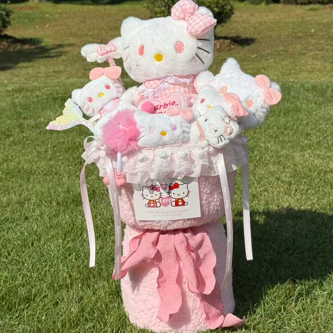kitty猫玩偶花束生日礼物送女孩子女友闺蜜七夕情人节520