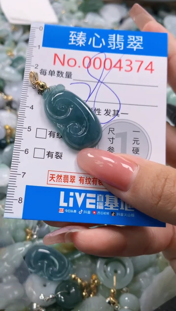 翡翠未镶嵌颈饰4374