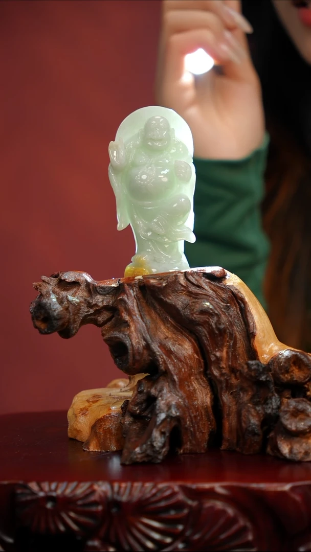 未镶嵌摆件翡翠笑口常开