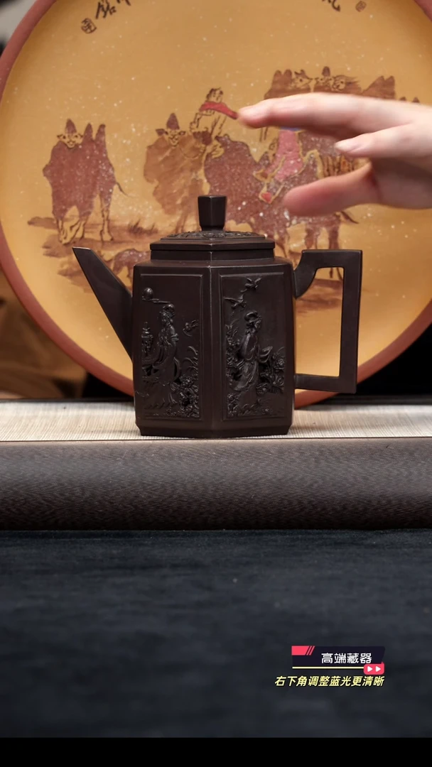 茶壶紫砂【k027】六方金钟宜兴紫砂XZQ