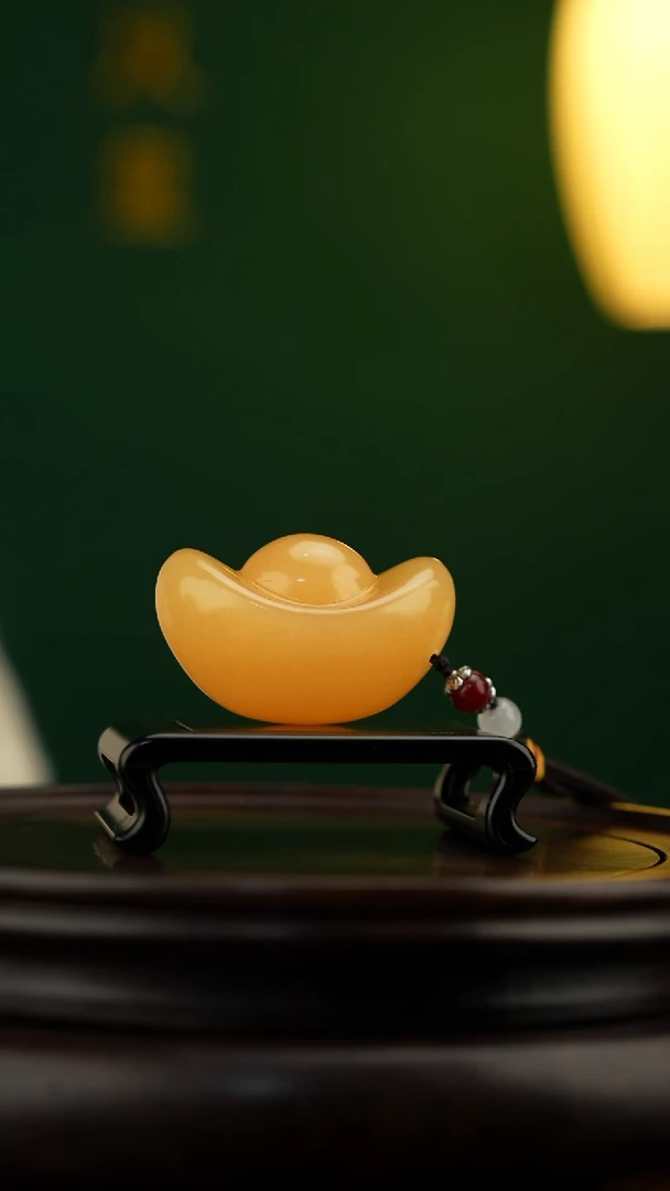 玉【元宝】天然玉石手把件