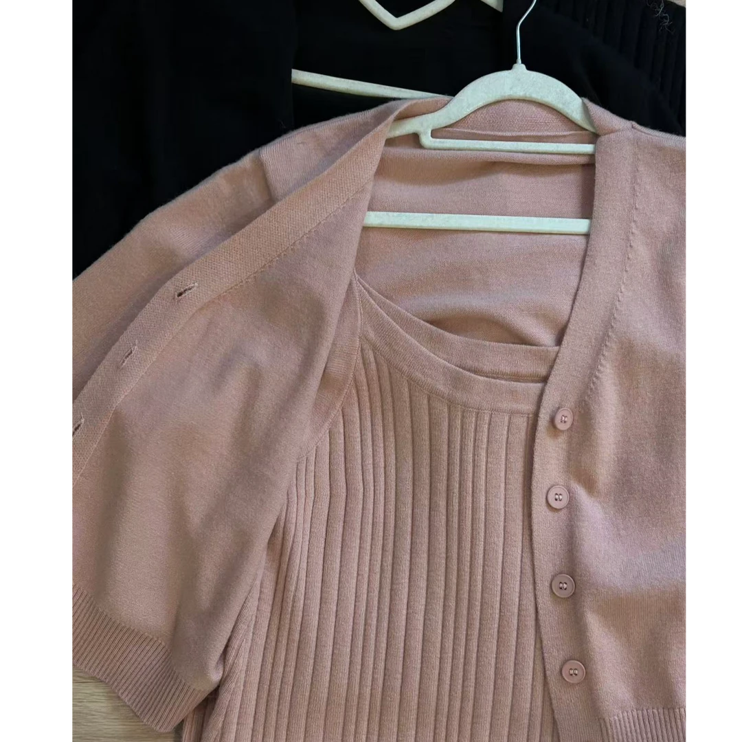 晶咕软软【气质女神】休闲舒适秋冬时尚气质感针织套装