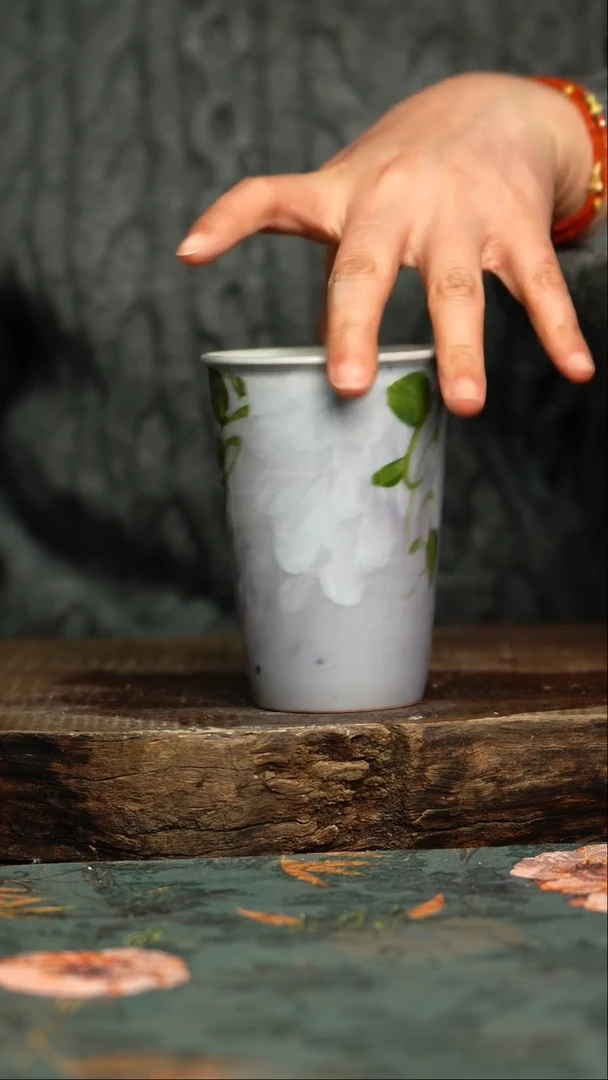 【闪购商品】杯釉下彩手工手绘同款陶器