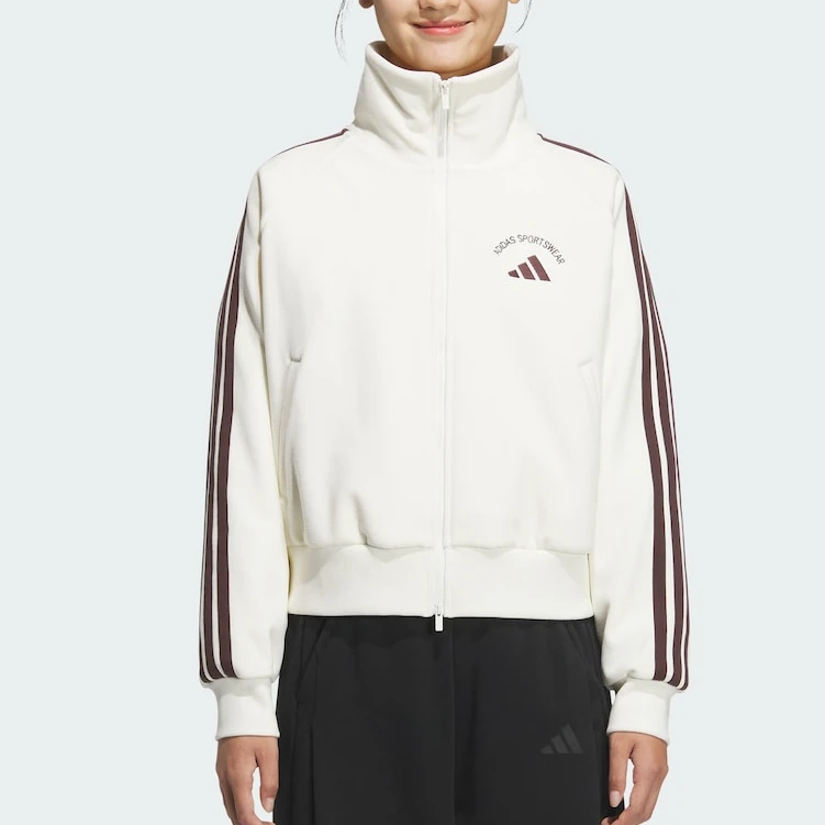 Adidas阿迪达斯 时尚百搭保暖运动休闲立领抓绒夹克外套KC0036