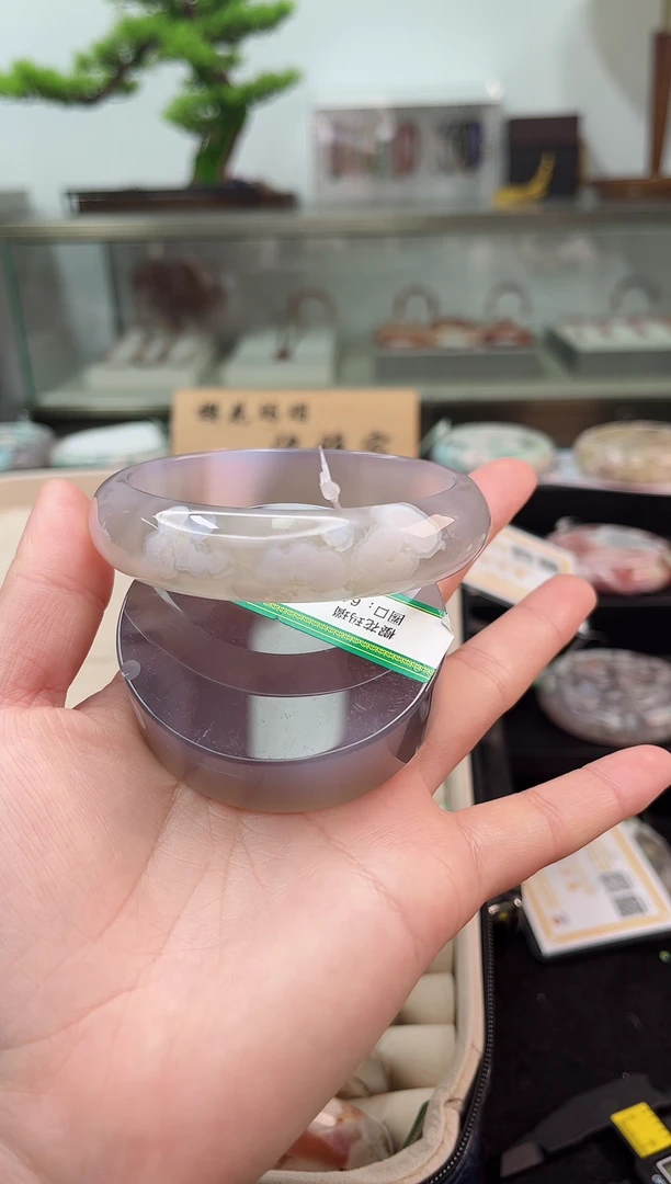 未镶嵌手镯石英质玉64圈口（赠品镯心）30145