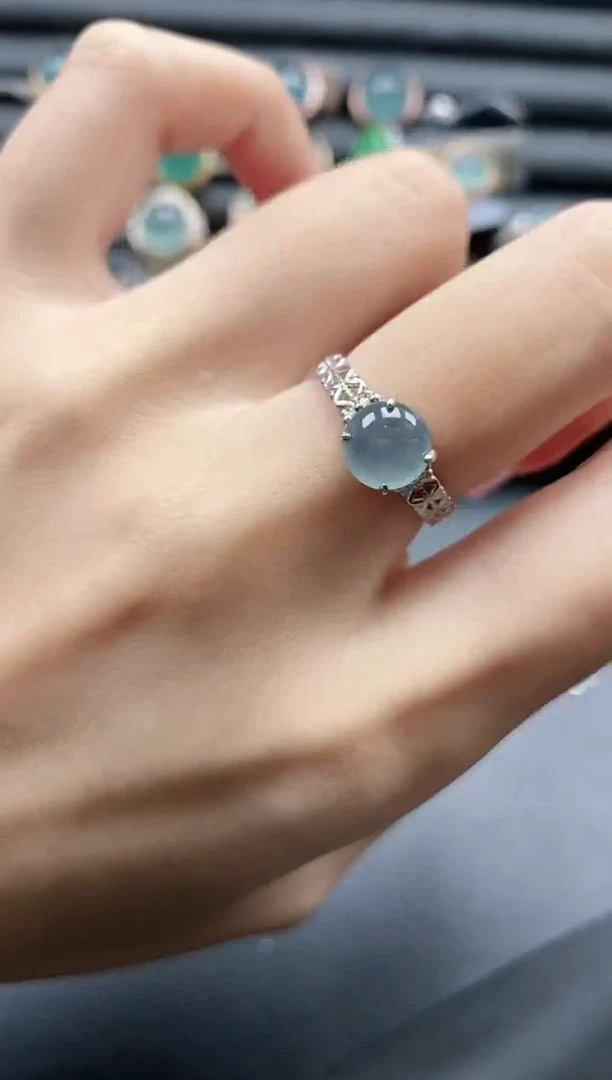 【闪购商品】翡翠戒指银S925镶嵌11111