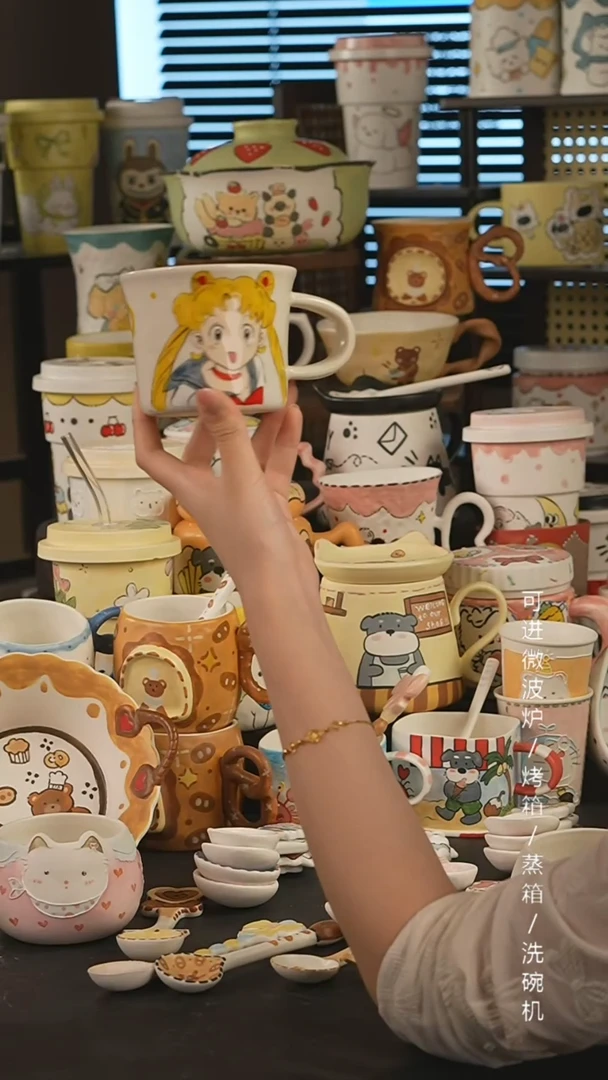 杯子景德镇高温釉下彩