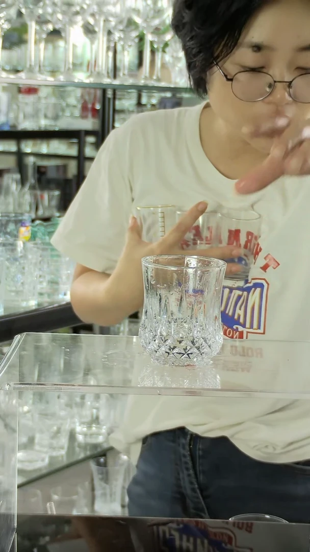水晶玻璃平底款JLS08  6个15.6