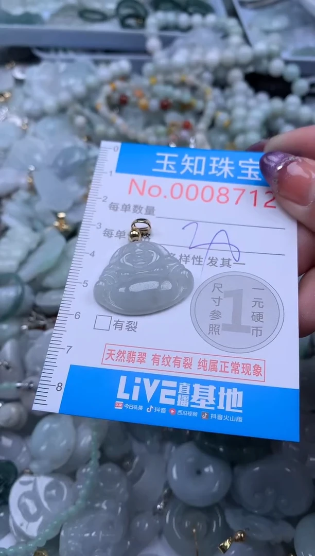 翡翠未镶嵌吊坠(不含链)8712
