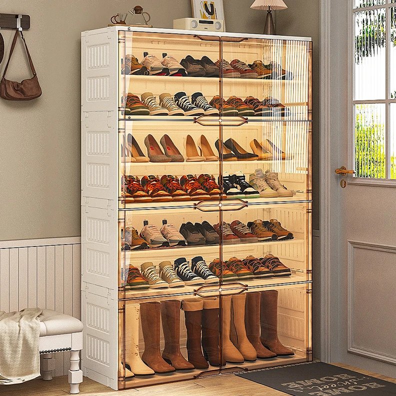 免安装鞋柜家用收纳柜一体靠墙阳台室内多层入户2025新款鞋架