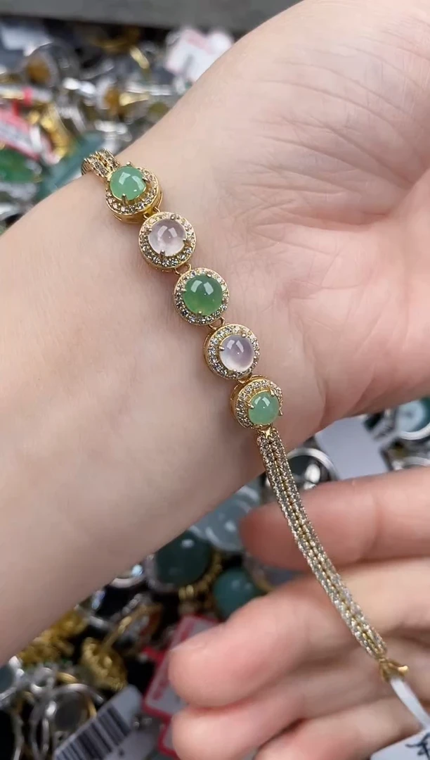 银S925镶嵌戒指翡翠444              9