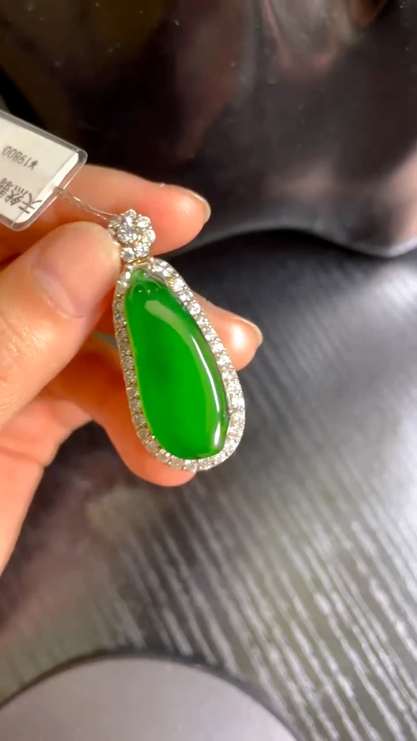 翡翠银S925镶嵌吊坠(不含链)吊坠