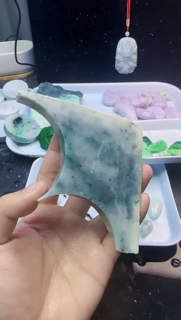 颈饰未镶嵌翡翠028天然A货翡翠