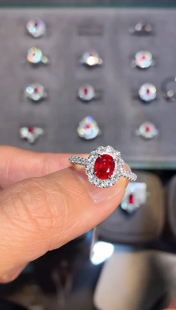 18K金镶嵌戒指红宝石【闪购】1.09ct/同步展会价/无烧鸽血红