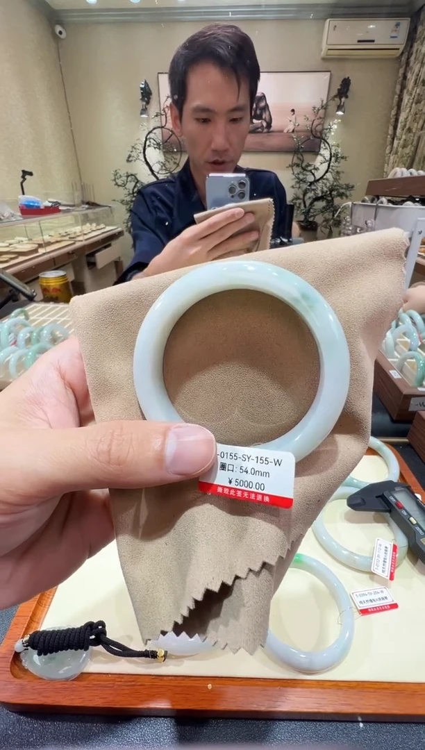 纯天然缅甸A货翡翠手镯54-55mm-1-155号