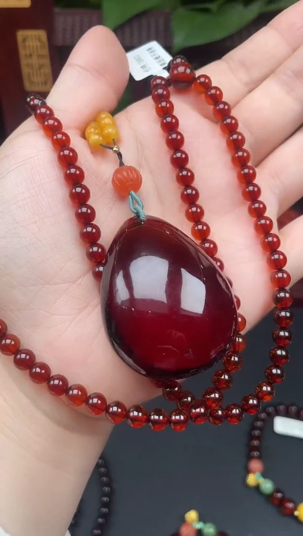 血珀颈饰未镶嵌吊坠TA34