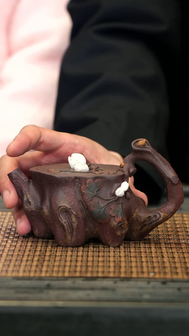 【闪购商品】紫砂茶壶XS42白果桩 紫玉金砂