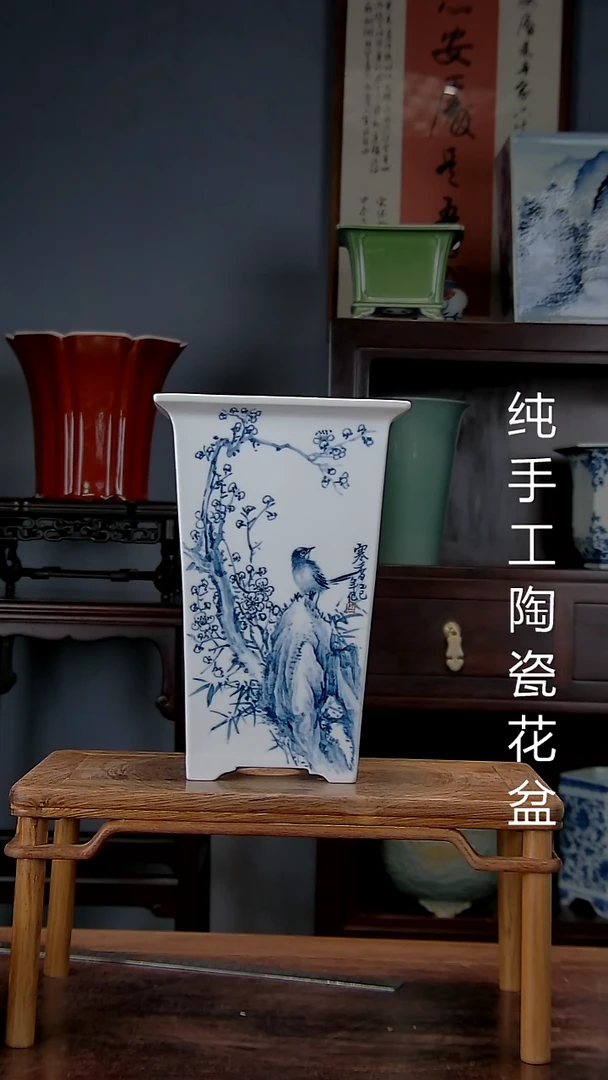 景德镇陶瓷手工花盆