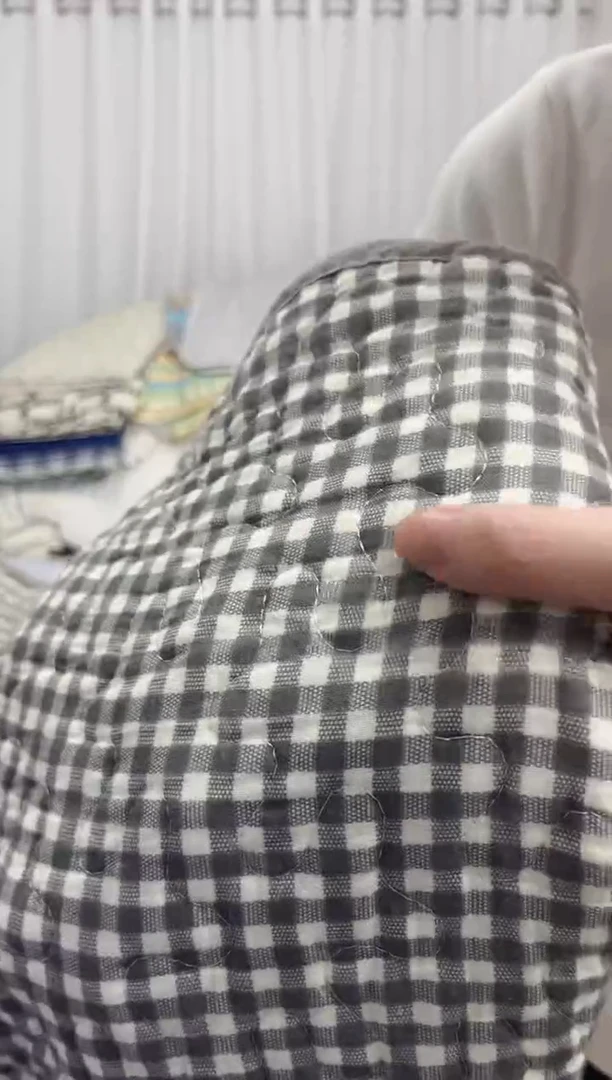 棉140*200灰白格子