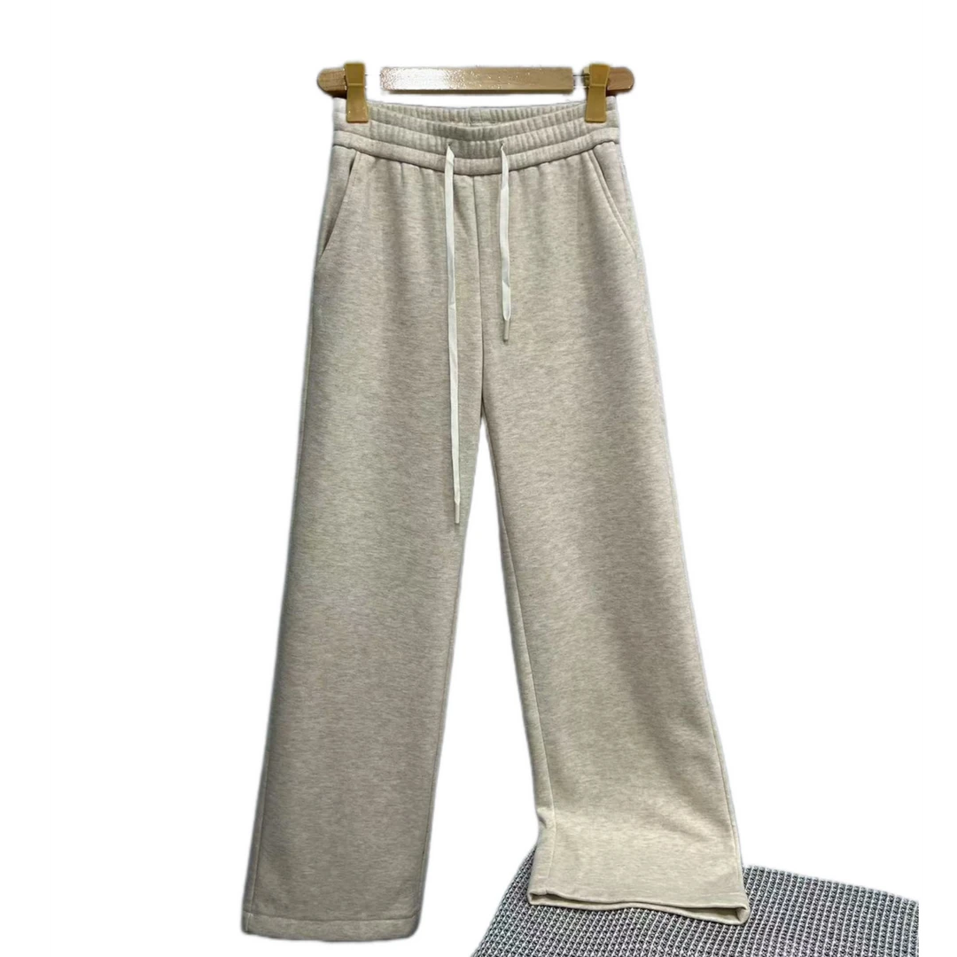 7755  纯色  光板  简约  松紧  百搭  时尚  加绒  休闲裤