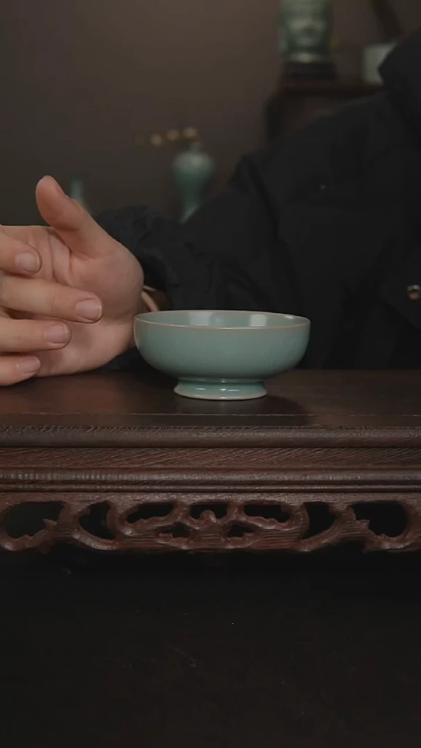 摆件瓷仿古手工普洱杯