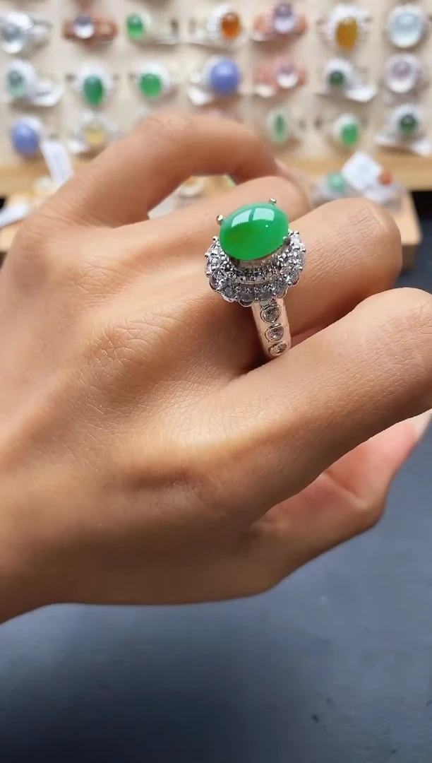 未镶嵌戒指翡翠缅甸天然A货翡翠1 10-8