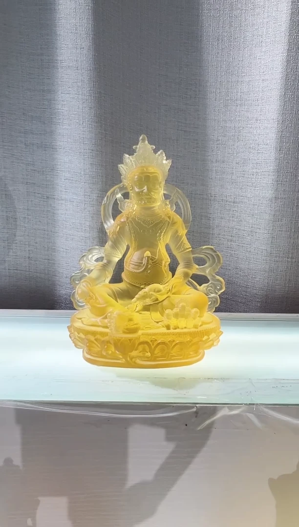 【闪购商品】泥塑古法琉璃黄财神摆件