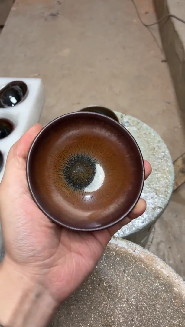 茶盏真柴烧建盏换点柴火