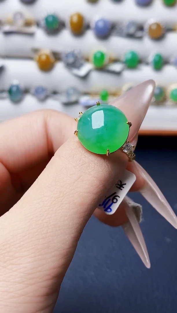 银S925镶嵌戒指翡翠1121