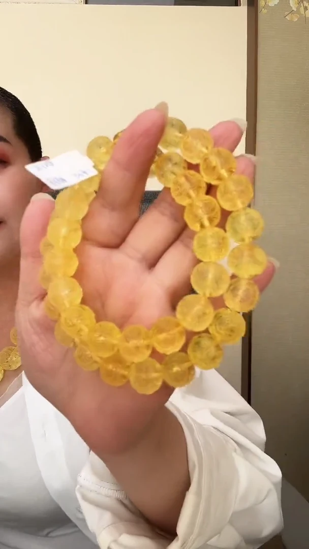 琥珀颈饰未镶嵌项链