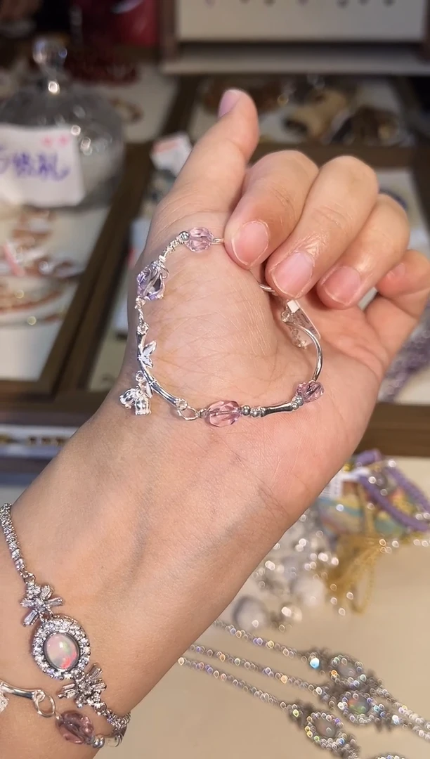 银S925镶嵌手链水晶芸***宇p900多样性发货一件