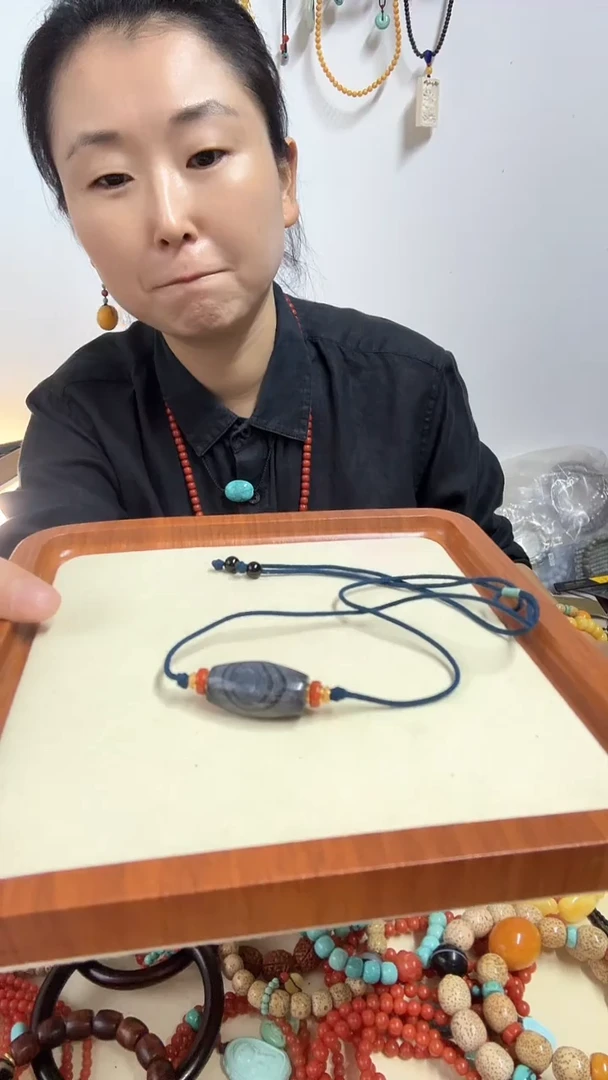 未镶嵌颈饰玛瑙/玉髓祝*欢精品一眼珠