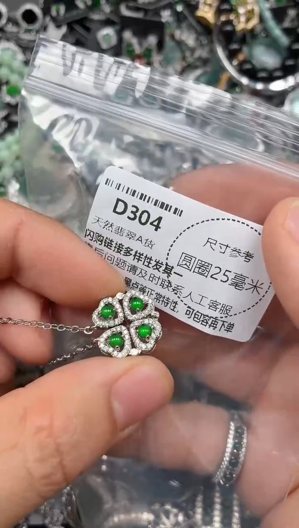 翡翠未镶嵌颈饰D304项链