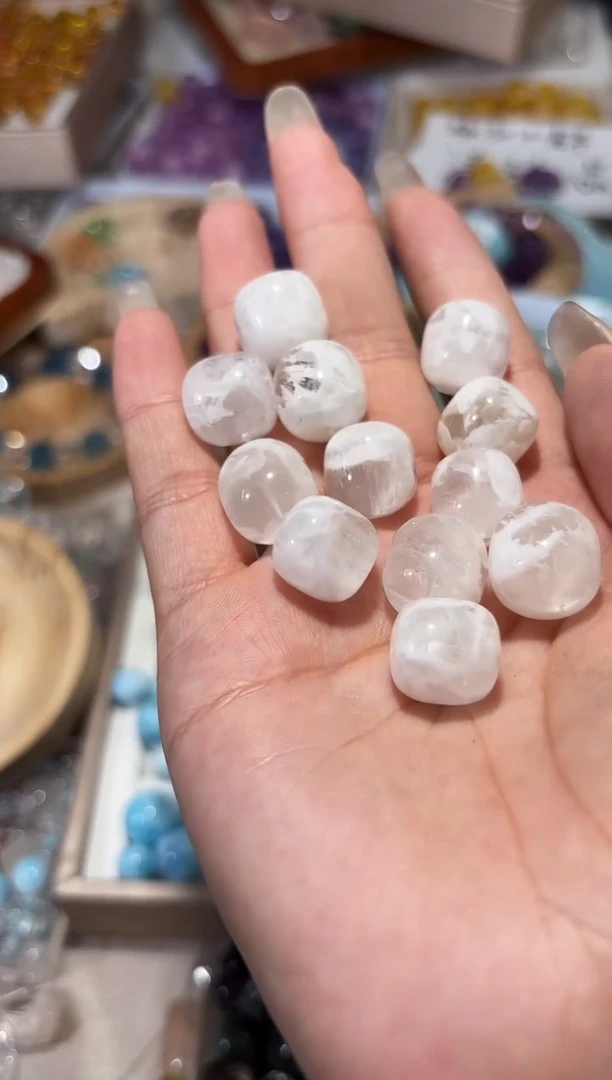 水晶手串未镶嵌L59雪花桶珠一个宽卡14