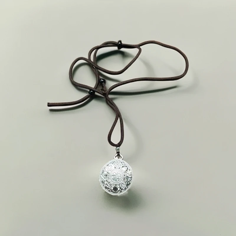 实心精品吊坠  银饰品八宝福盘吊坠13g（无礼盒）048