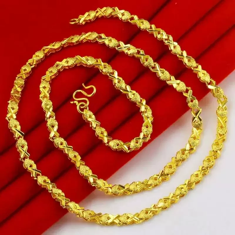 合金项链 精工四叶草爱心女款项链锁骨链时尚简约百搭潮流