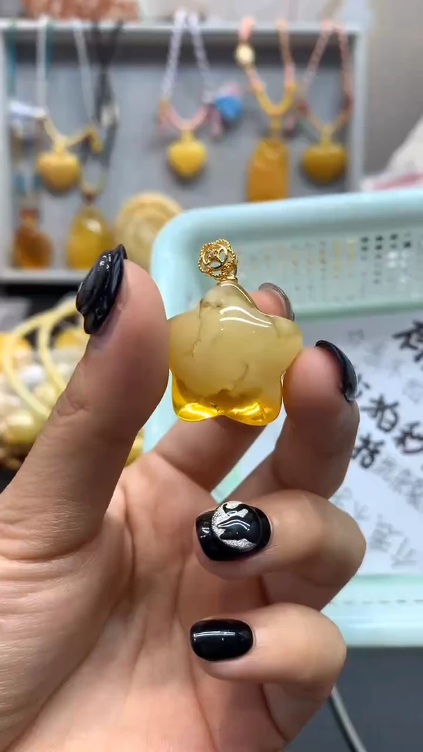 【闪购商品】琥珀珠宝奇石银S925镶嵌113