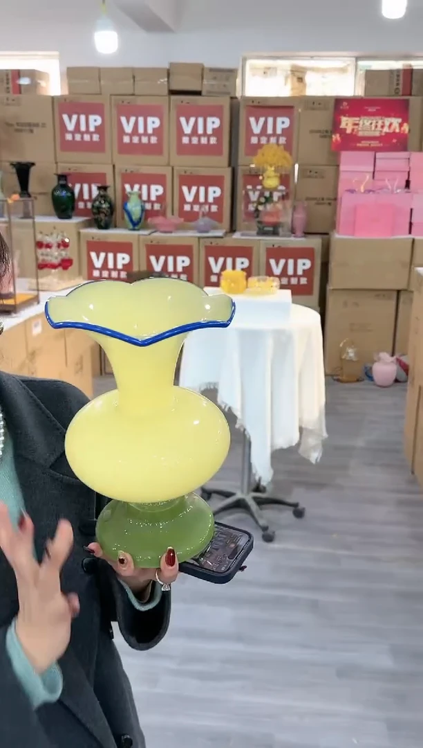 【闪购商品】琉璃椿野花器A早-26