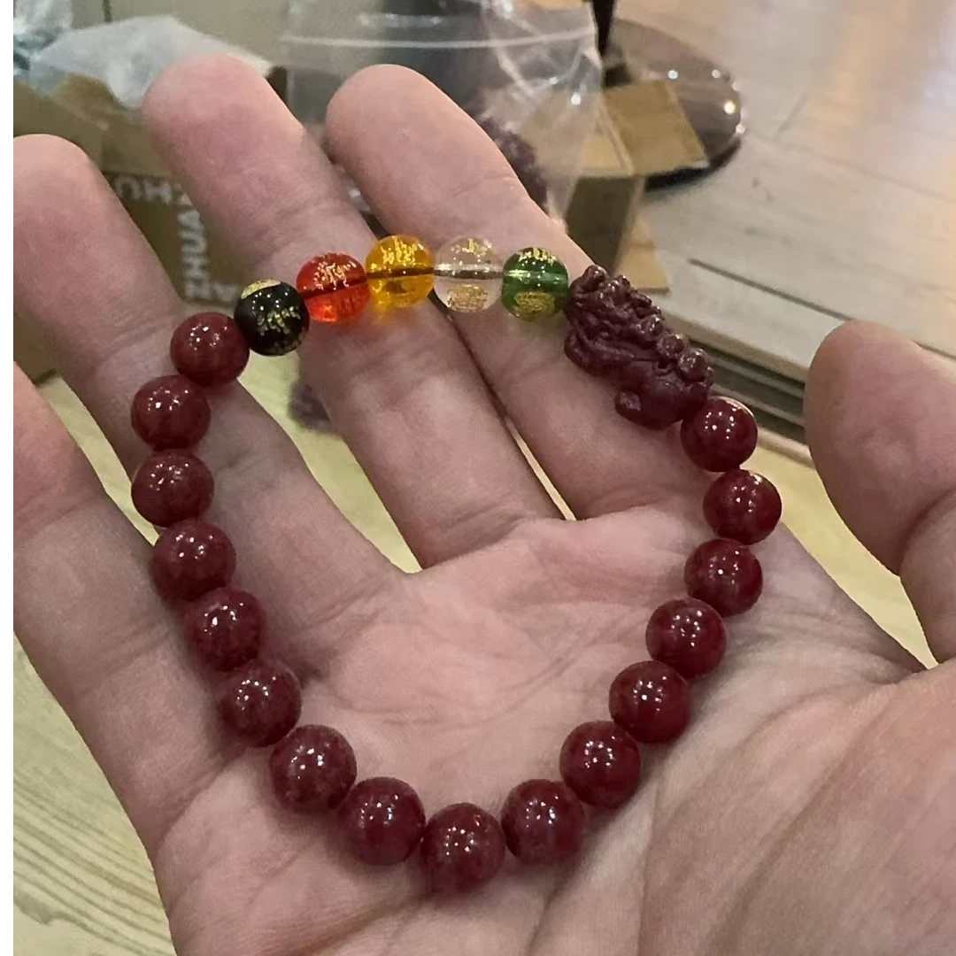 含辰砂工艺品朱砂五路财貔貅款8mm手串