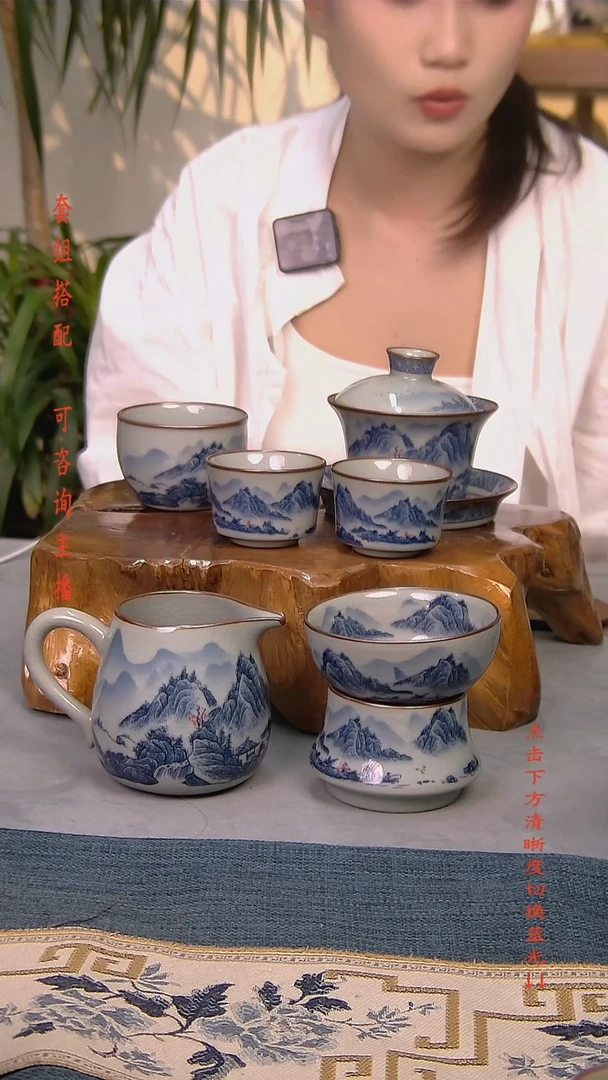 简装家用款6件套 老陶泥开片纹陶瓷茶具