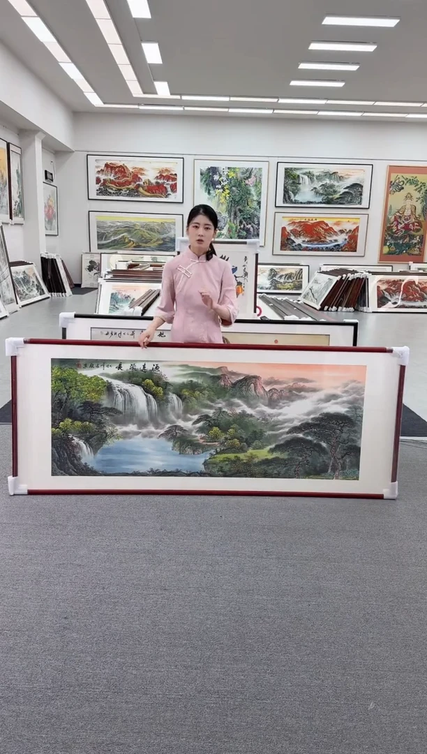国画手绘 源远流长  219*88
