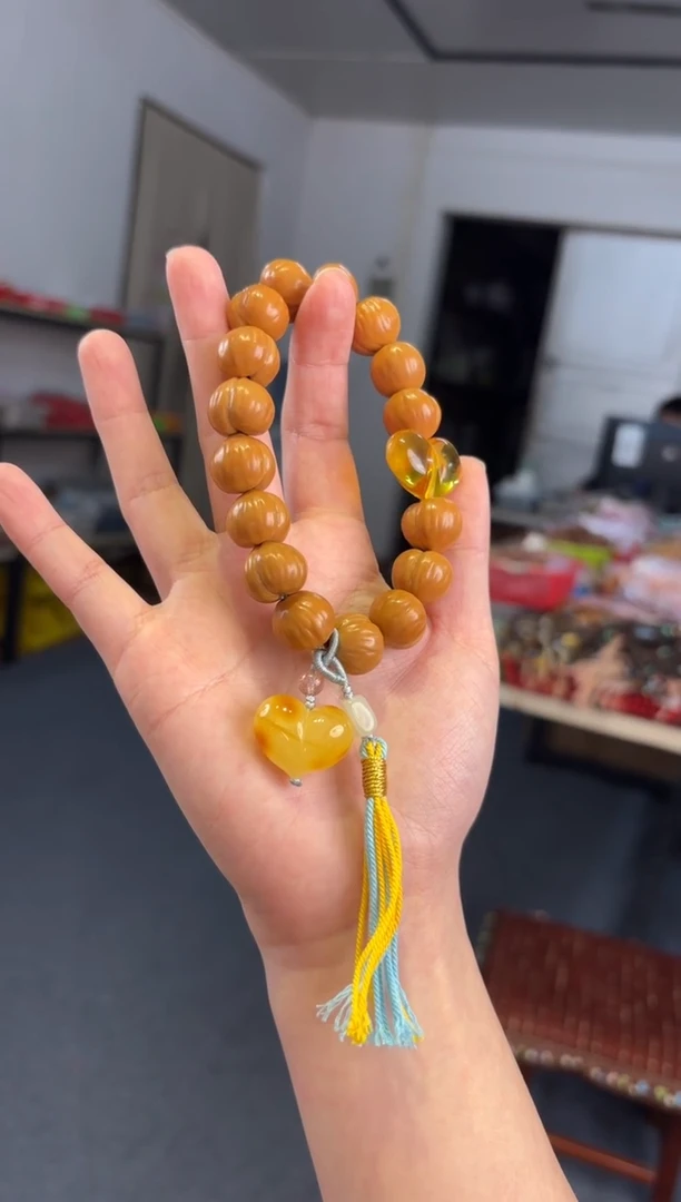 吊坠菩提根/象牙果  15mm猴头【桃心】爱心手持