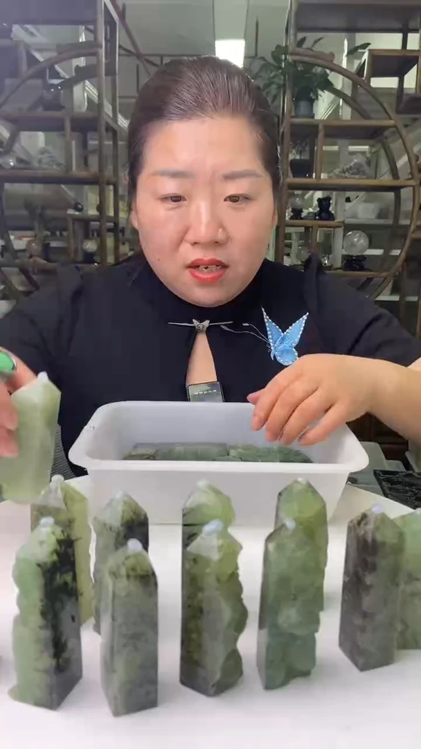 葡萄石未镶嵌柱子葡萄石柱子D247多样性发其一150+