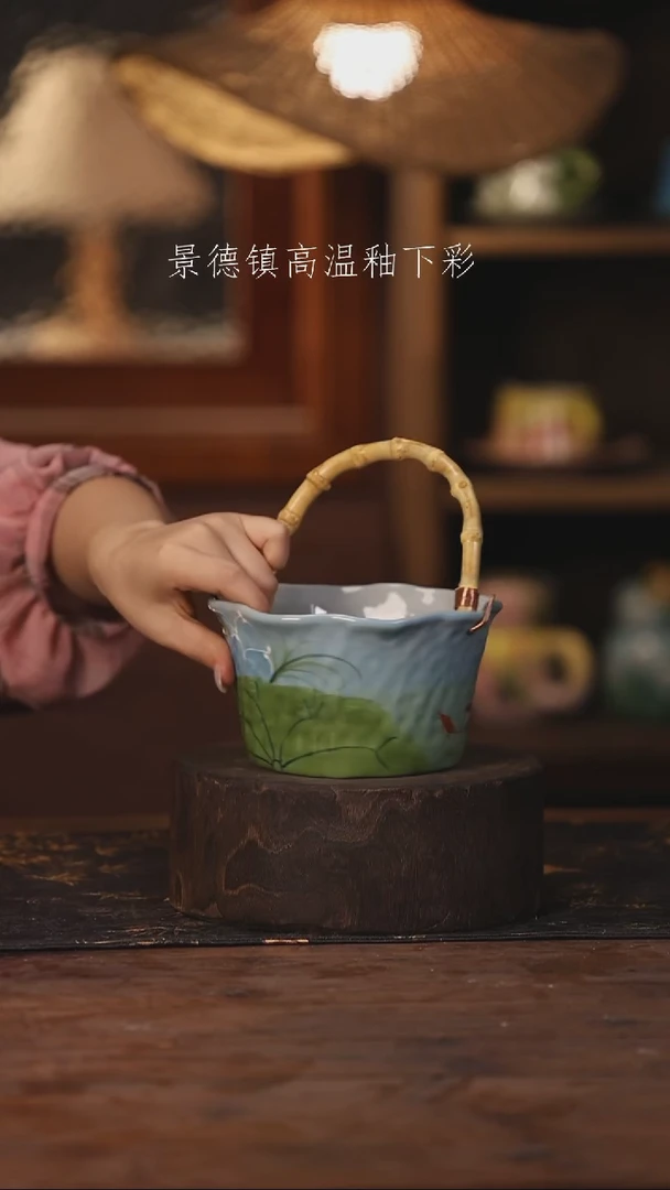 陶瓷景德镇高温釉下手绘陶瓷466