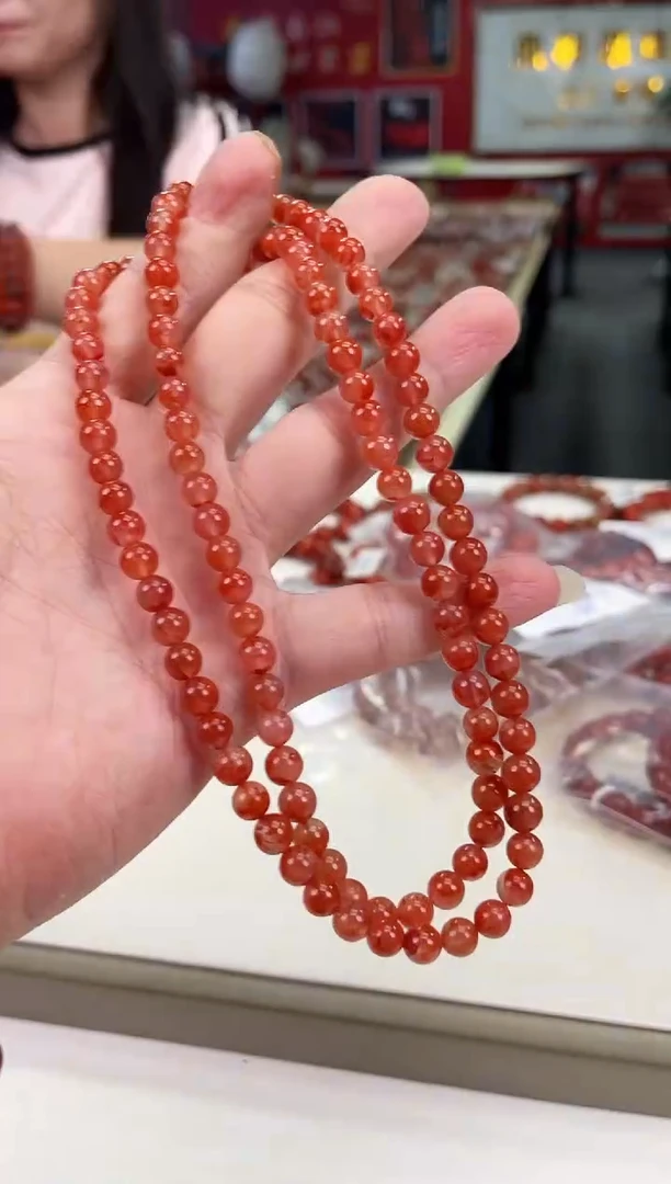 南红玛瑙多圈6+未镶嵌一个/条
