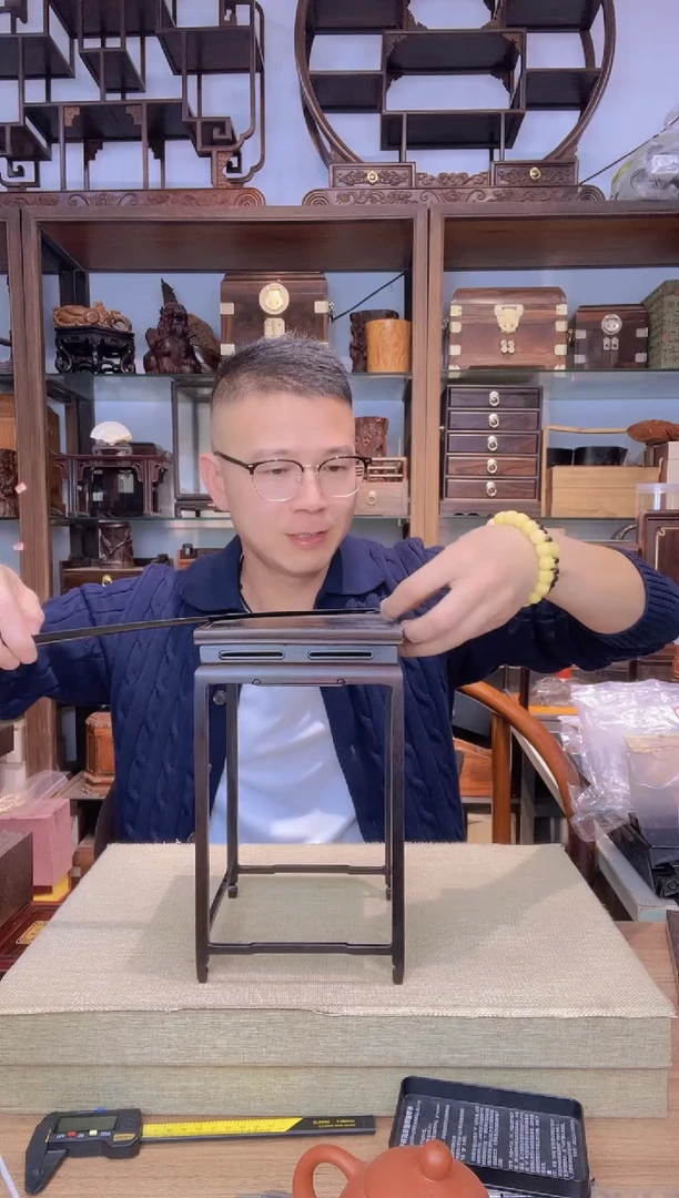 乌木类书架406大红酸枝花架  库存