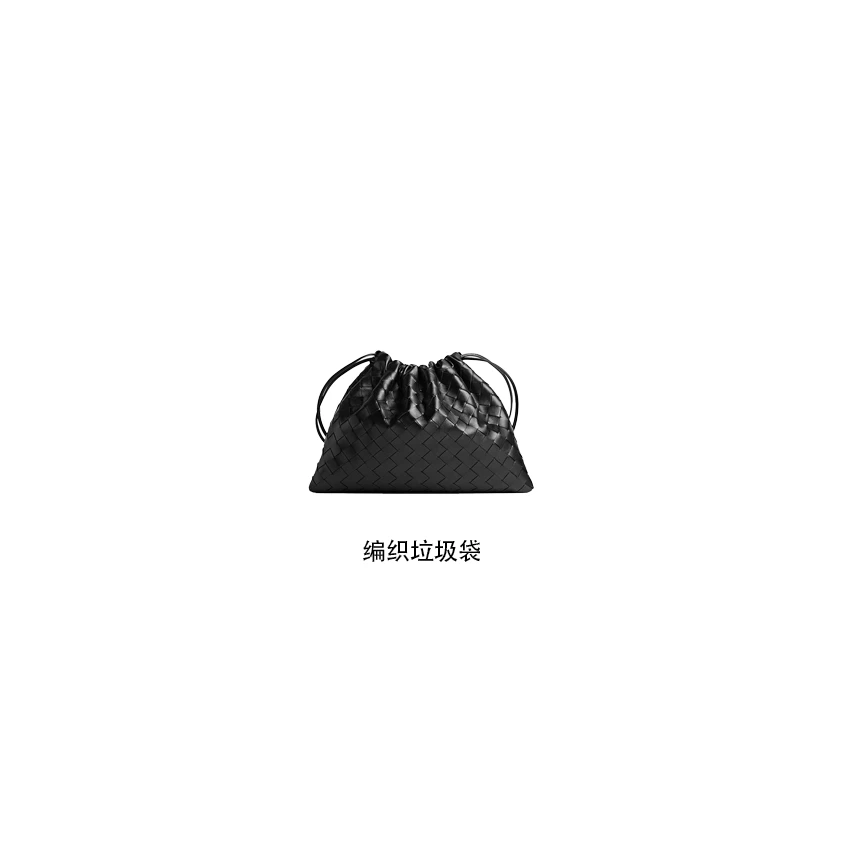 【B家编织垃圾袋】hobo抽绳编织云朵包 手工羊皮单肩手提女包