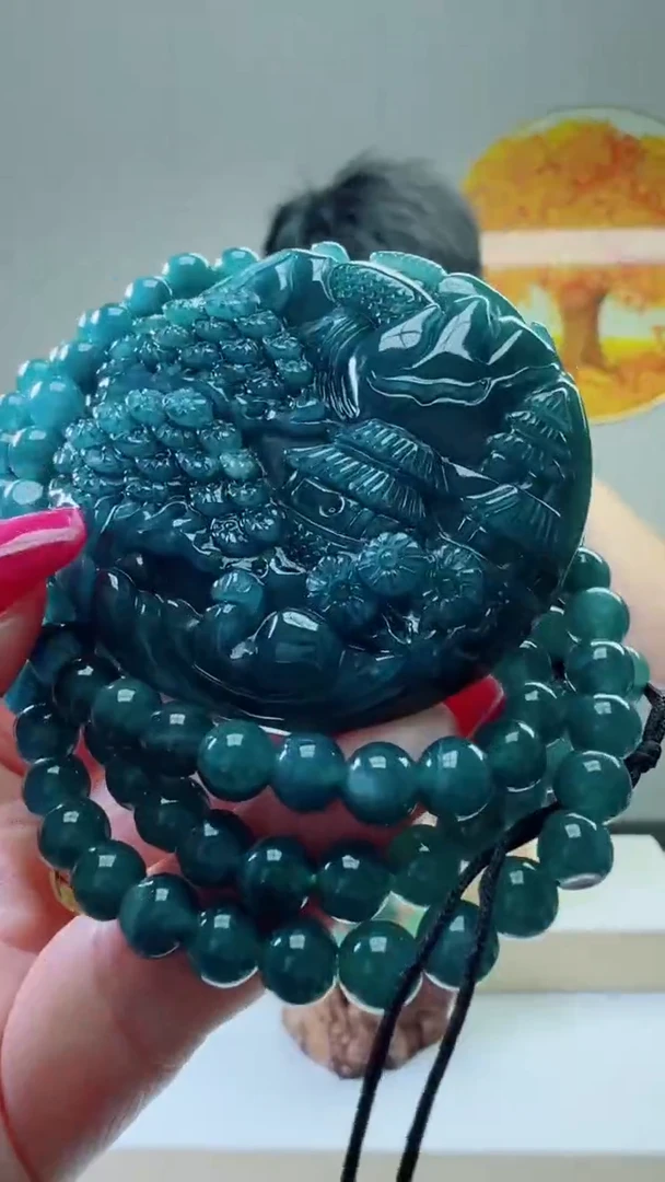 颈饰未镶嵌翡翠天然A货翡翠  多样性随机发其一
