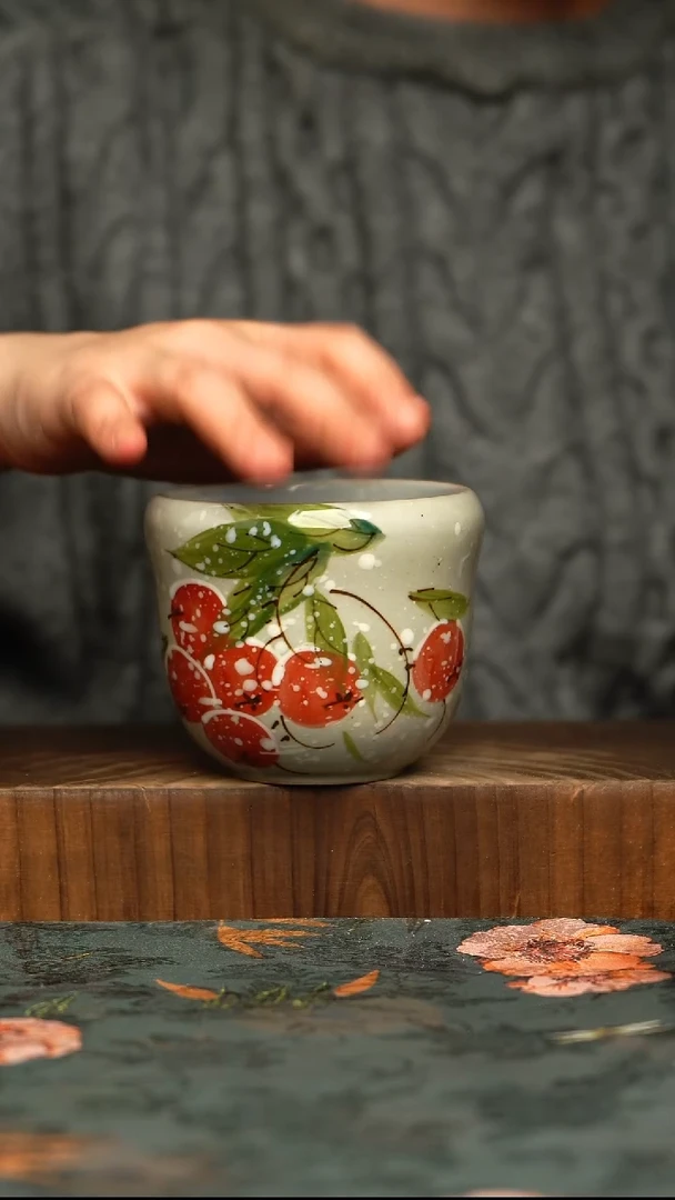 杯釉下彩手工手绘同款陶器